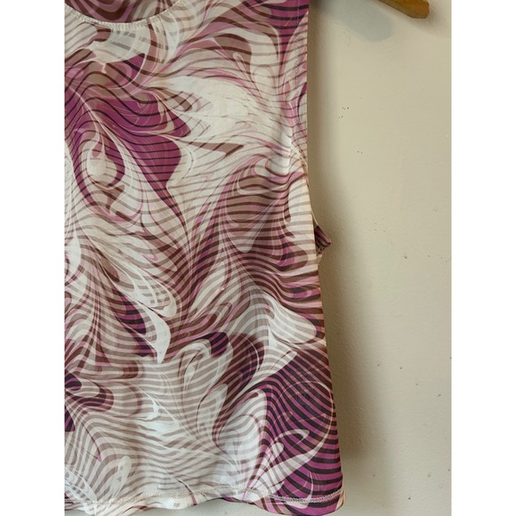 Vintage Y2K Forever 21 Women's Mesh Swirl Tank Size M Indie Sleeze Streetwear - Picture 2 of 7